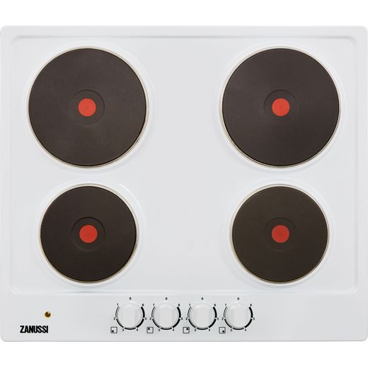 Zanussi ZEE6942FWA 59cm Solid Plate Hob - White