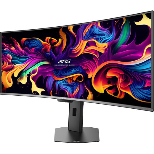MSI MPG 341CQR QD-OLED X36 34" UltraWide Quad HD 360Hz OLED Gaming Monitor with FreeSync™ Premium Pro - Black - Left perpsective shot