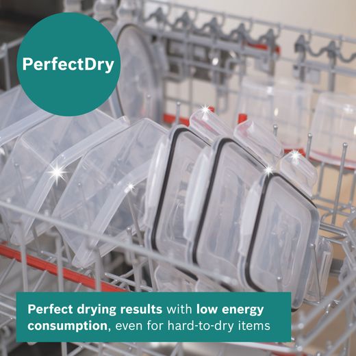 Bosch Series 6 Fully Integrated Standard Dishwasher - Stainless Steel - Annotation - perfect dry shot
