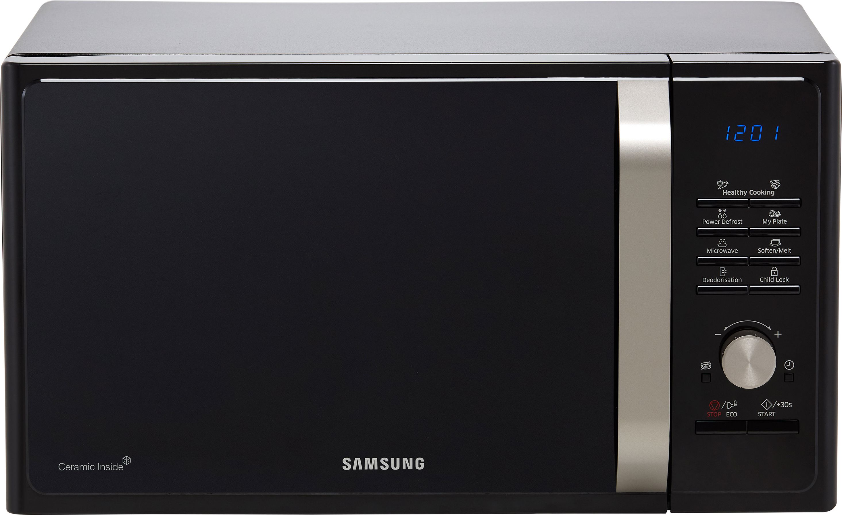 Samsung MW5000T MS28F303TFK 30cm tall, 52cm wide, Freestanding Compact Microwave - Black, Black