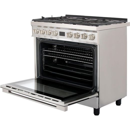 Smeg Portofino CPF9GPX 90cm Dual Fuel Range Cooker - Stainless Steel