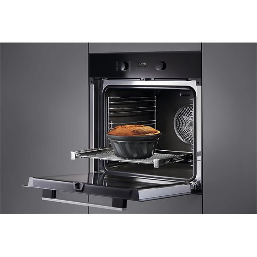 Miele Built In Electric Single Oven - Black - Cake being baked in oven shot