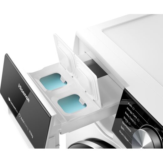 Hisense WF5S1045BW 10kg Washing Machine with 1400 RPM rpm - White - Detergent drawer shot