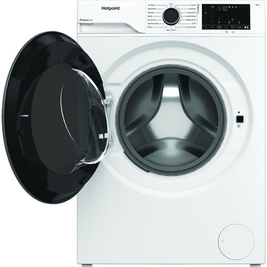 Hotpoint FabicCare HBCA 103 CARE UK 10kg Washing Machine with 1400 rpm - White - Door open