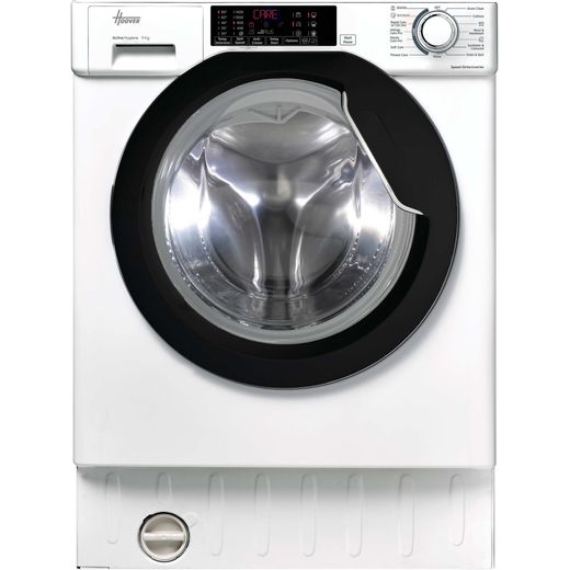 Hoover HBWS 494DMBW5-80 Integrated 9kg Washing Machine with 1400 rpm - White - Front shot 