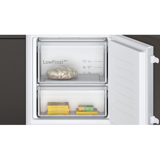 Bosch Integrated Fridge Freezer with Slided-mounted Kit - White - Close up freezer drawer in kitchen drawer shot