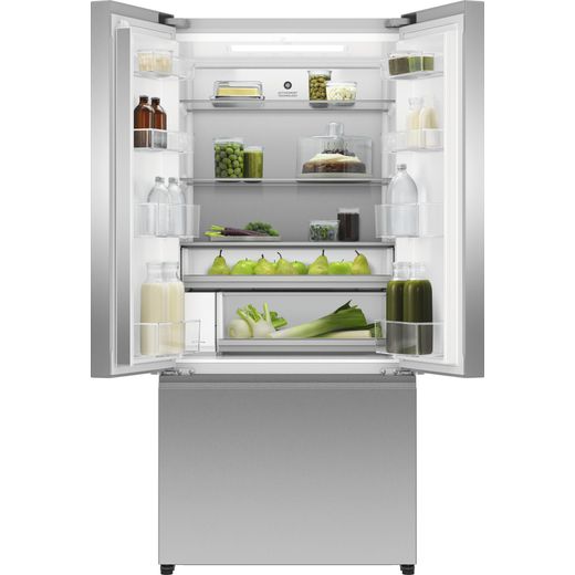 Fisher & Paykel Series 5 American Fridge Freezer - Stainless Steel  - Front with door open shot 