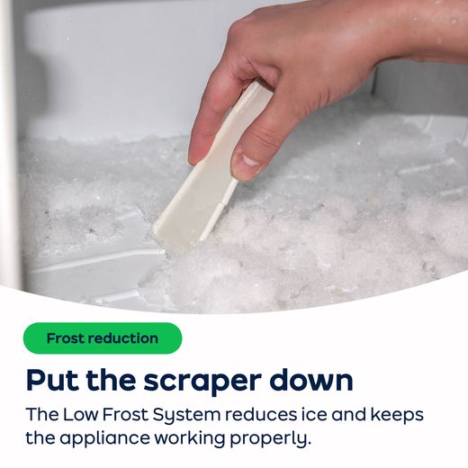 Indesit KINS 1261 B4UK 178cm High 50/50 Integrated Fridge Freezer with Sliding Door Fixing Kit - White - AO Annotation - Low-Frost