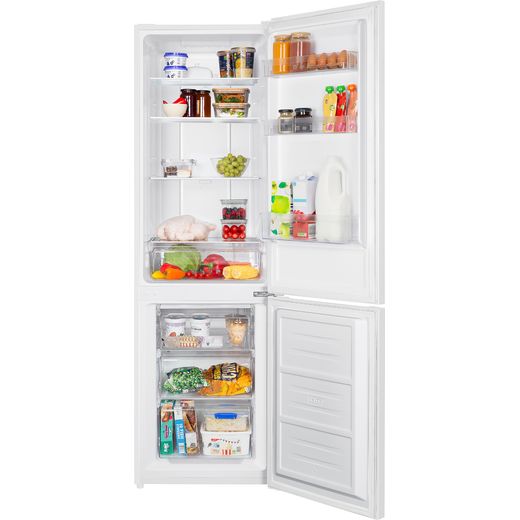Russell Hobbs RH181TNF552E1W 181cm 60/40 Frost Free Fridge Freezer with Door-on-door - White - Front with door open 
