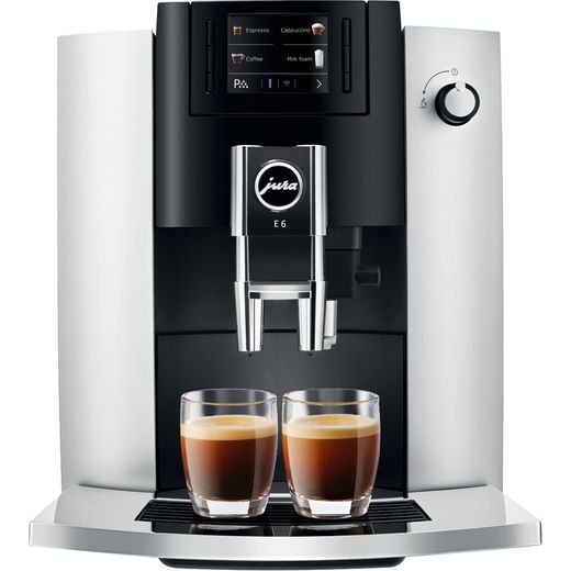 Jura E6 15342 Bean to Cup Coffee Machine - Platinum