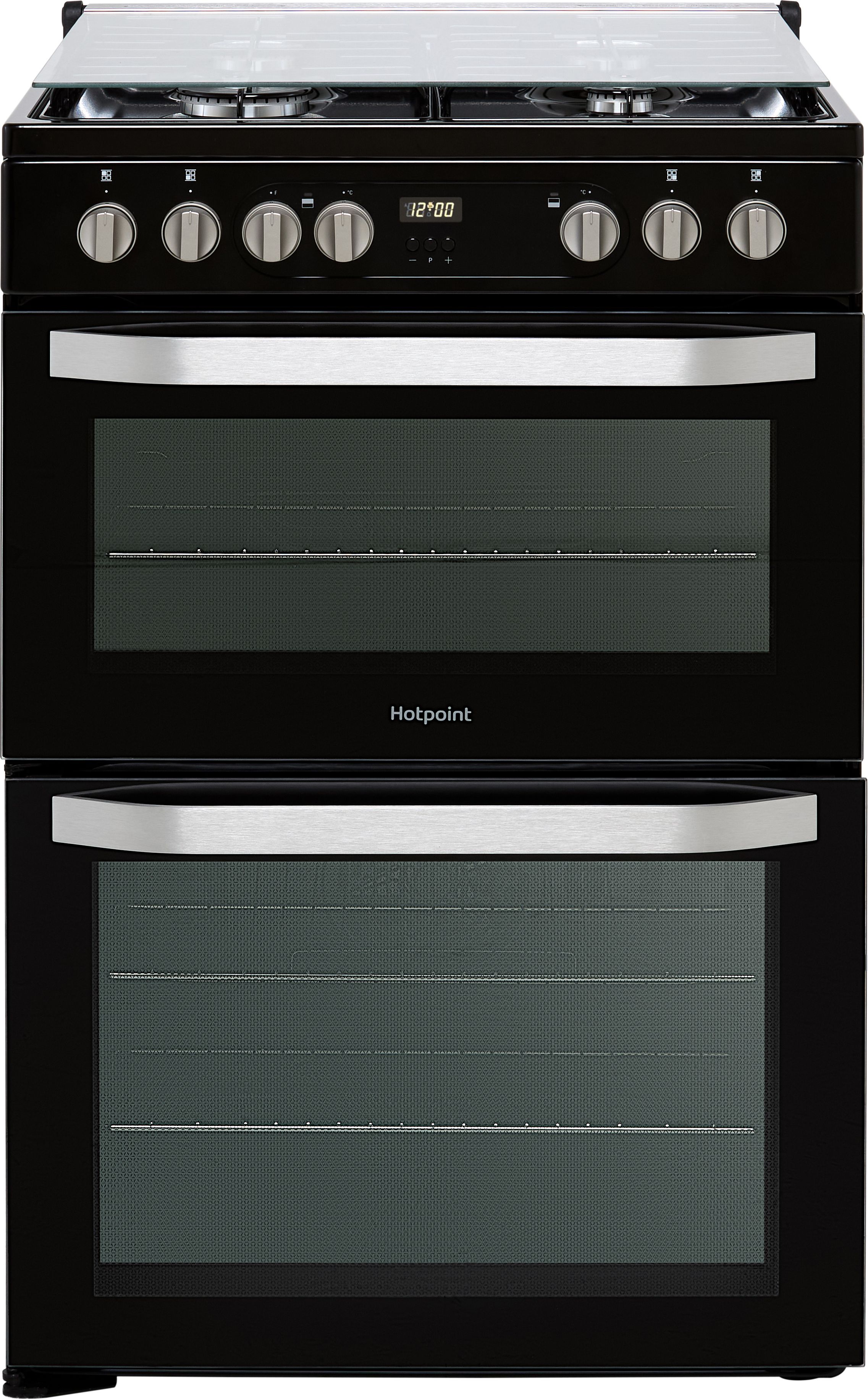 Hotpoint HDM67G9C2CB/UK 60cm Freestanding Dual Fuel Cooker - Black - A/A Rated, Black