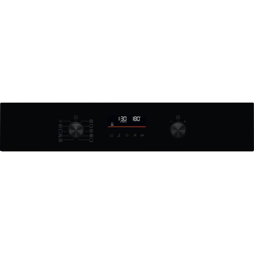 AEG SenseCook Aqua Built In Electric Single Oven - Black - Control panel shot