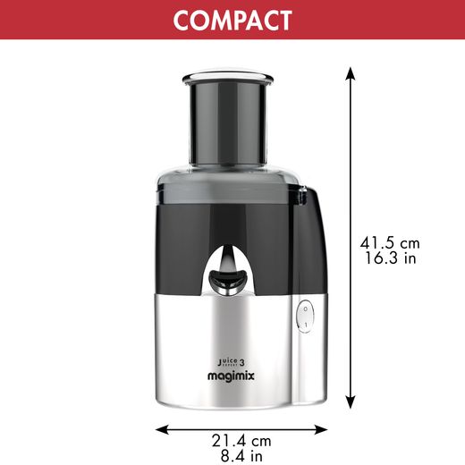 Magimix Juicer - Black / Stainless Steel - Annotation - Dimensions