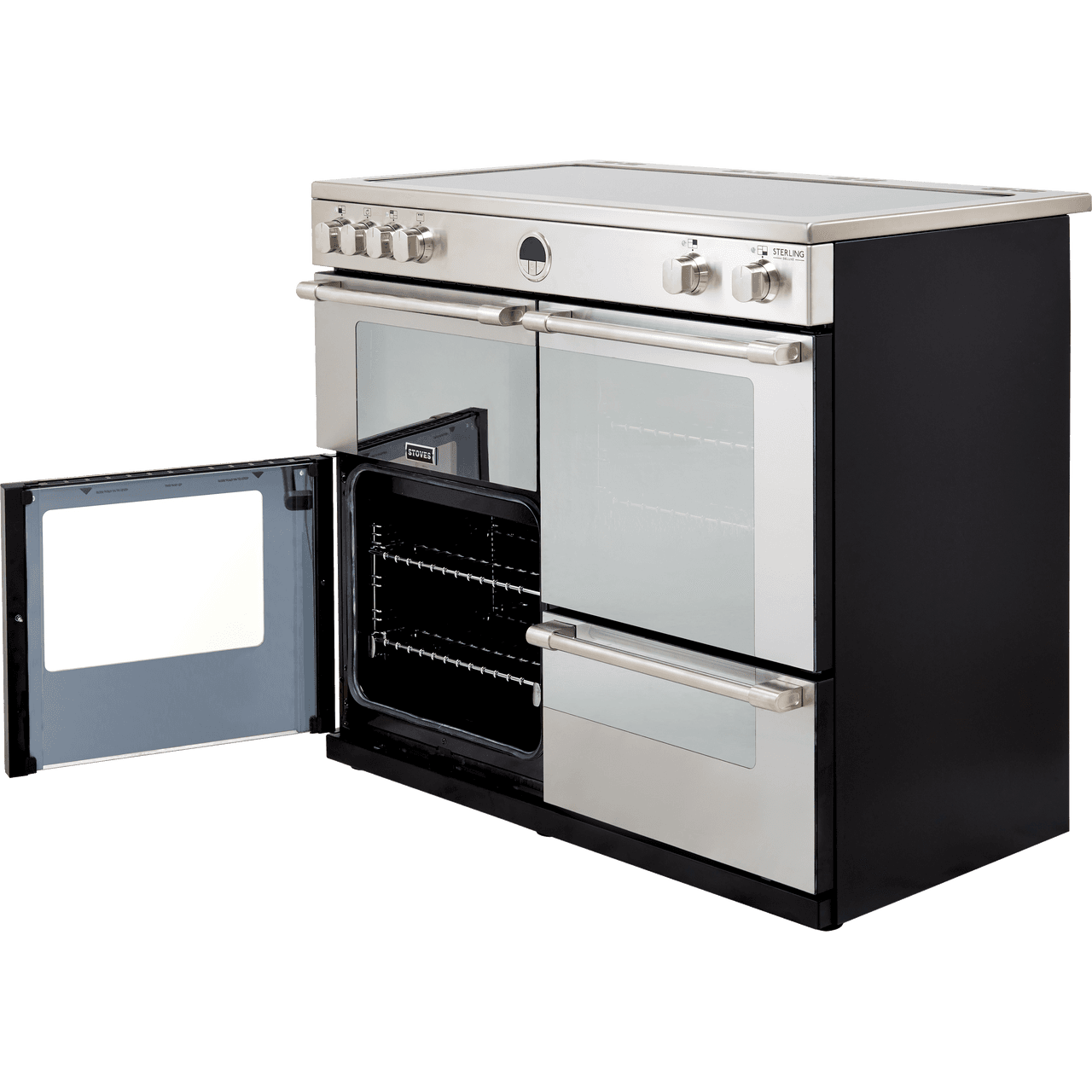 stoves sterling deluxe 100cm electric induction range cooker