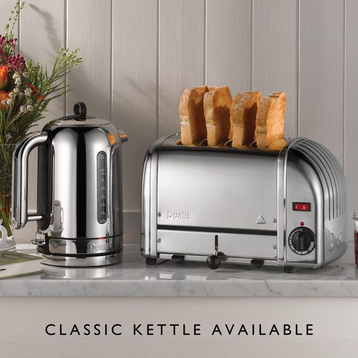 Dualit Classic Vario 40352 4 Slice Toaster - Chrome - Annotation - Classic kettle available shot