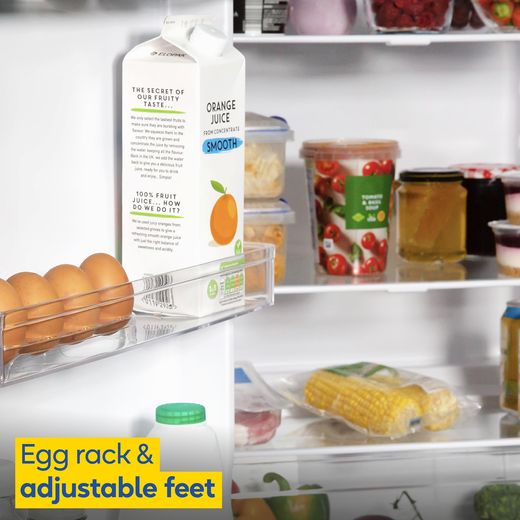Russell Hobbs RH143LF552E1B Fridge - Black - Annotation - Egg rack & adjustable feet
