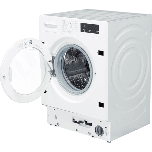 NEFF N50 Integrated 8Kg Washing Machine - White - Door open