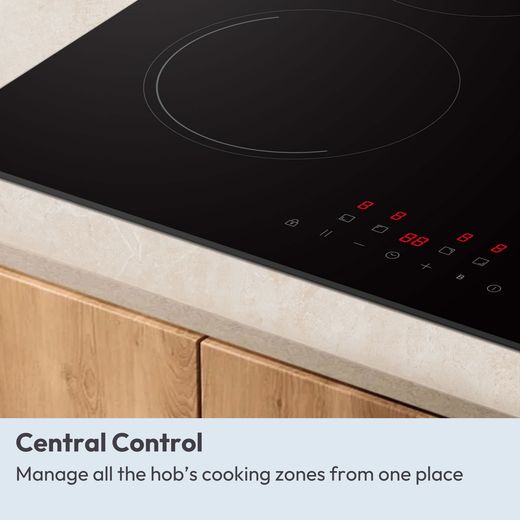 Candy Idea CII647CCAR 60cm Induction Hob - Black Glass - annotation - central control