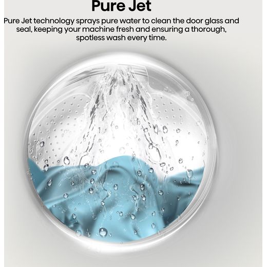 Hisense 1i Series WF1I9042BWP2 9kg Washing Machine with 1400 rpm - White - Annotation - pure jet shot