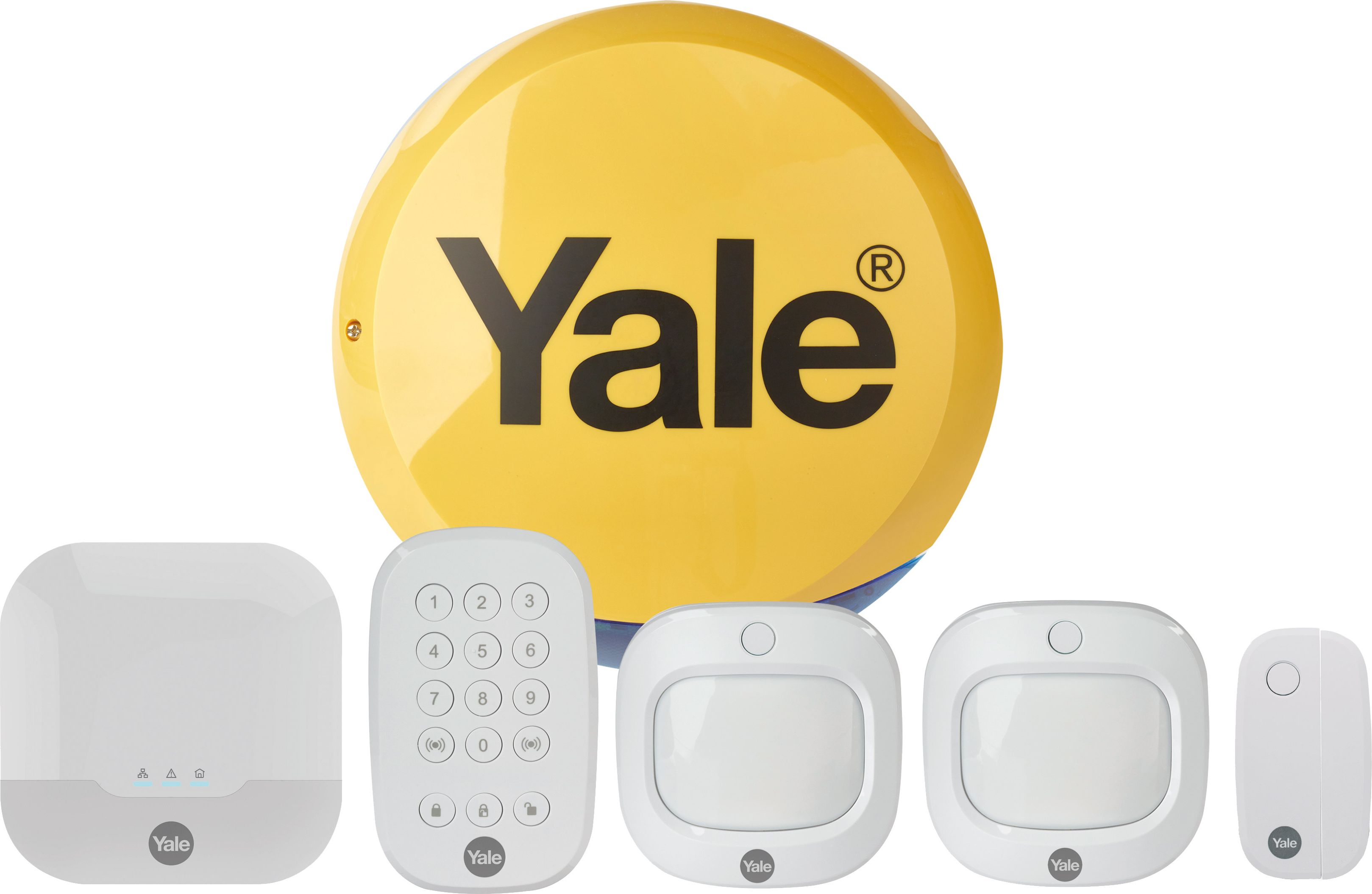 Yale 6 Piece Sync Smart Home Alarm Kit, White