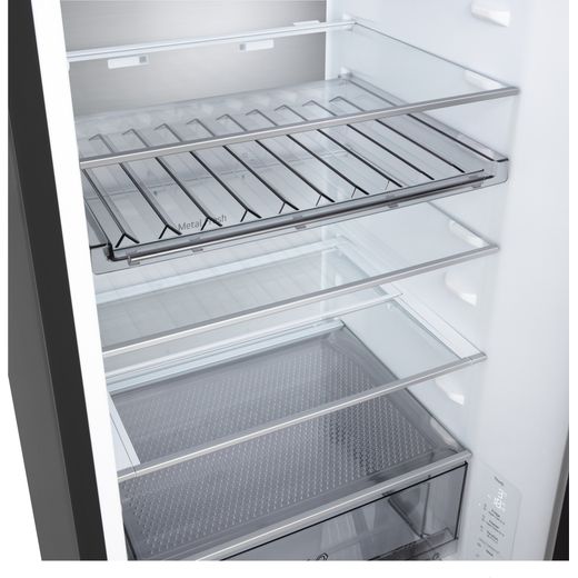 LG NatureFRESH™ GBBS524CEV 203cm No Frost Fridge Freezer - Black Steel - Close up fridge shelves shot