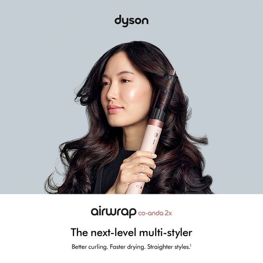 Dyson Airwrap Co-anda 2x™ Straight & Wavy 596885-01 Hot Air Styler - Ceramic Pink / Rose Gold - Annotation - Airwrap next level styling shot