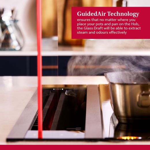 NEFF N90 80 cm Downdraft Cooker Hood - Black - Annotation - Guided air shot