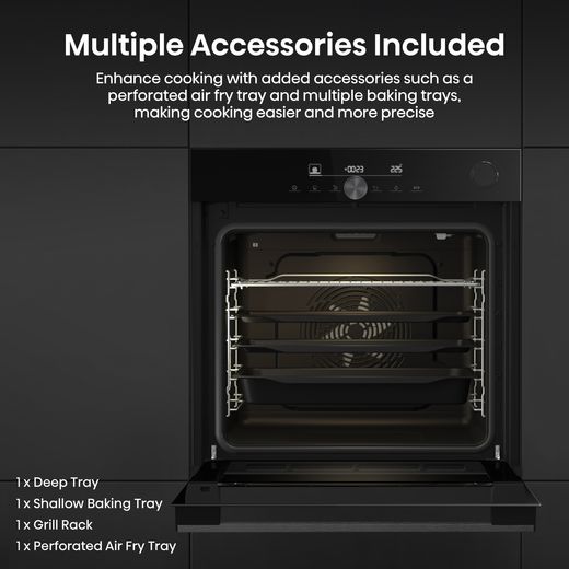 Hisense Hi6 SE BSA66331ABDGUK Built In Electric Single Oven - Black - annotation - accessories shotck_13