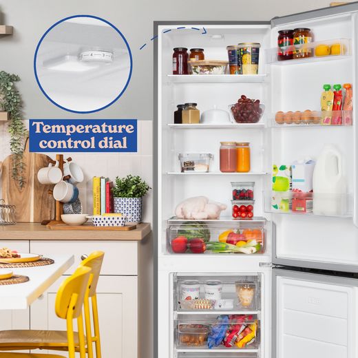 Russell Hobbs RH180FF552E1SS 180cm 70/30 Fridge Freezer - Stainless Steel - Annotation - temp control shot