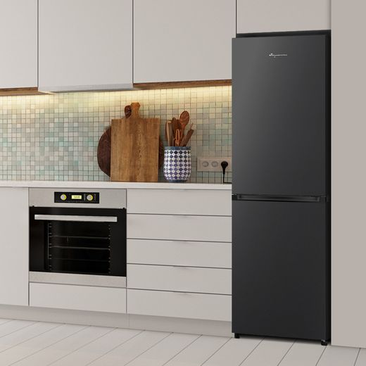 Fridgemaster MC55251DB 182cm High 50/50 Frost Free Fridge Freezer - Black - Fridge freezer in kitchen
