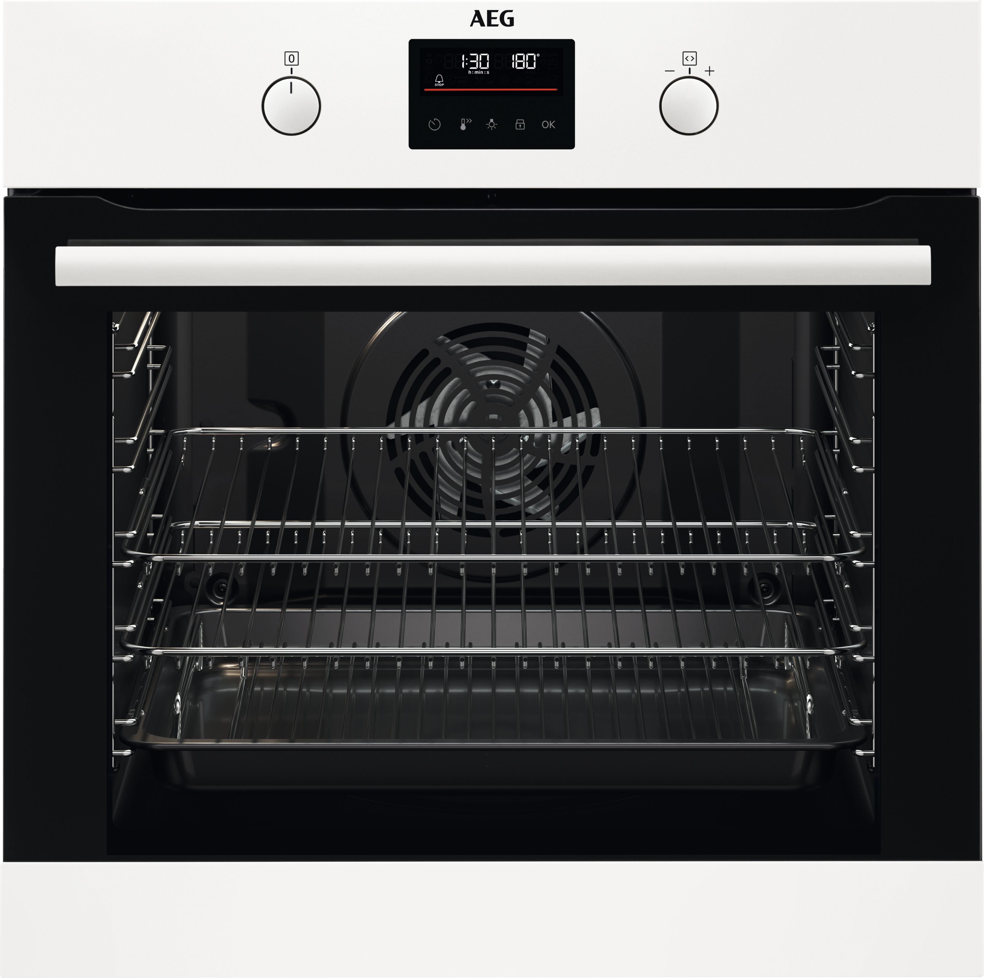 AEG BEB335061W Built In Electric Single Oven - White - A+ Rated, White
