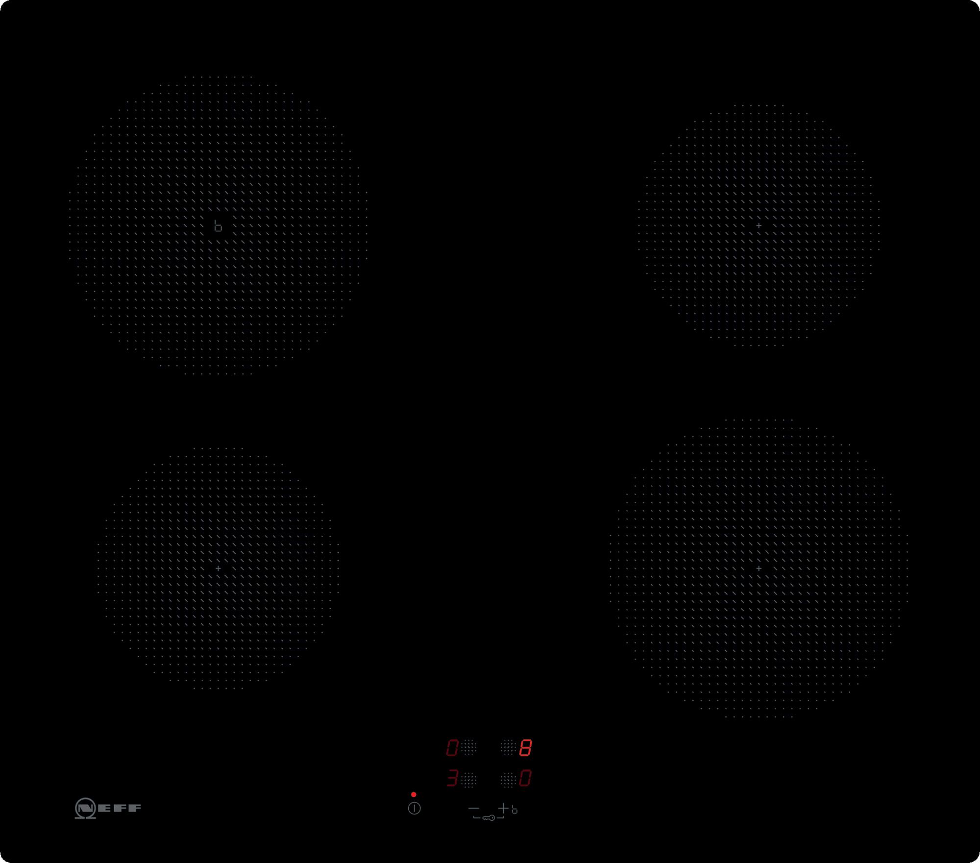 Image of NEFF N30 T36CA50X1U 59cm Induction Hob - Black, Black