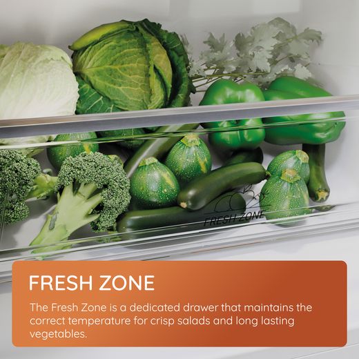 Hotpoint 50/50 Frost Free Fridge Freezer - Silver - Annotation - FreshZone
