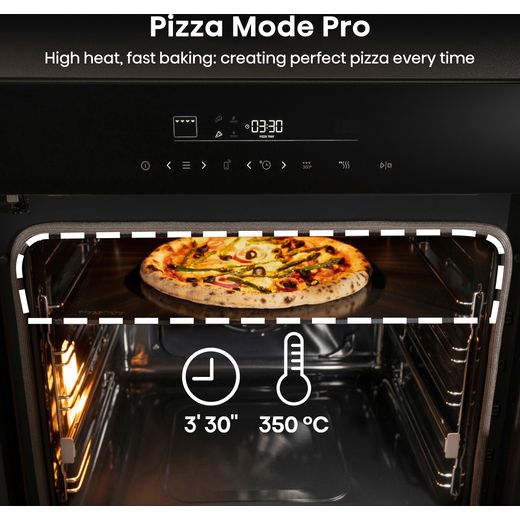 Hisense Built In Electric Single Oven - Black  - Annotation - Pizza mode pro shot