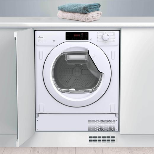 Hoover H-DRY 300 BATD H7A1TE-80 Integrated Wifi Connected 7Kg Heat Pump Tumble Dryer - White - Tumble dryer in room