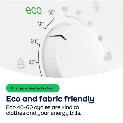 Indesit My Time IMA 764 MY TIME UK 7kg Washing Machine with 1400 rpm - White - AO Annotation -  Eco-40-60