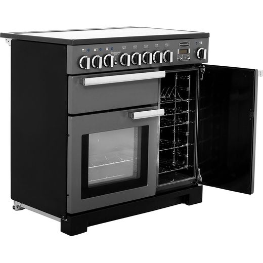 Rangemaster Professional Deluxe PDL90EISL/C 90cm Electric Range Cooker with Induction Hob - Slate