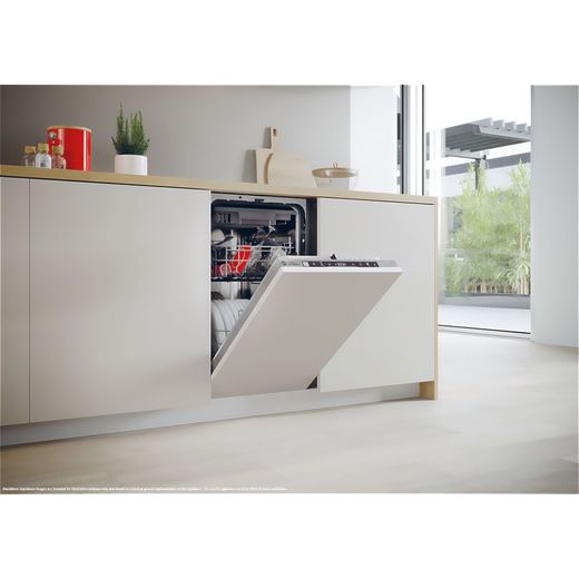 Hoover Integrated Slimline Dishwasher - Silver Control Panel - Dishwasher in kitchen shot