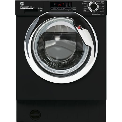 Hoover H-WASH&DRY 300 LITE HBDS495D1ACBE Integrated 9Kg / 9Kg Washer Dryer with 1400 rpm - Black - E Rated