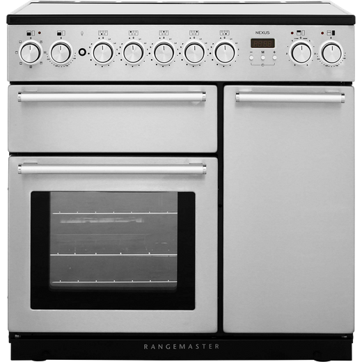 Rangemaster Nexus NEX90EISS/C 90cm Electric Range Cooker with Induction Hob - Stainless Steel / Chrome - A/A Rated