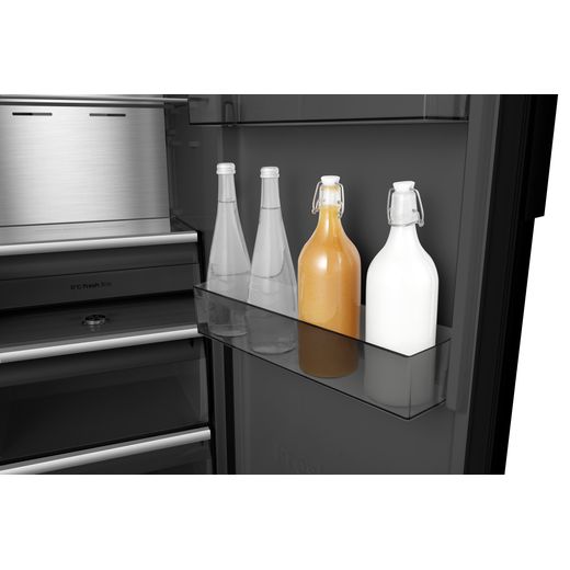 Hisense RL5K370GSFC Fridge - Stainless Steel - Close up door shelf shot