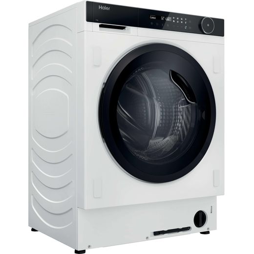 Haier Series 8 HWB100B14858U1UK Integrated 10kg Washing Machine with 1400 rpm - White  - Right perpsective shot