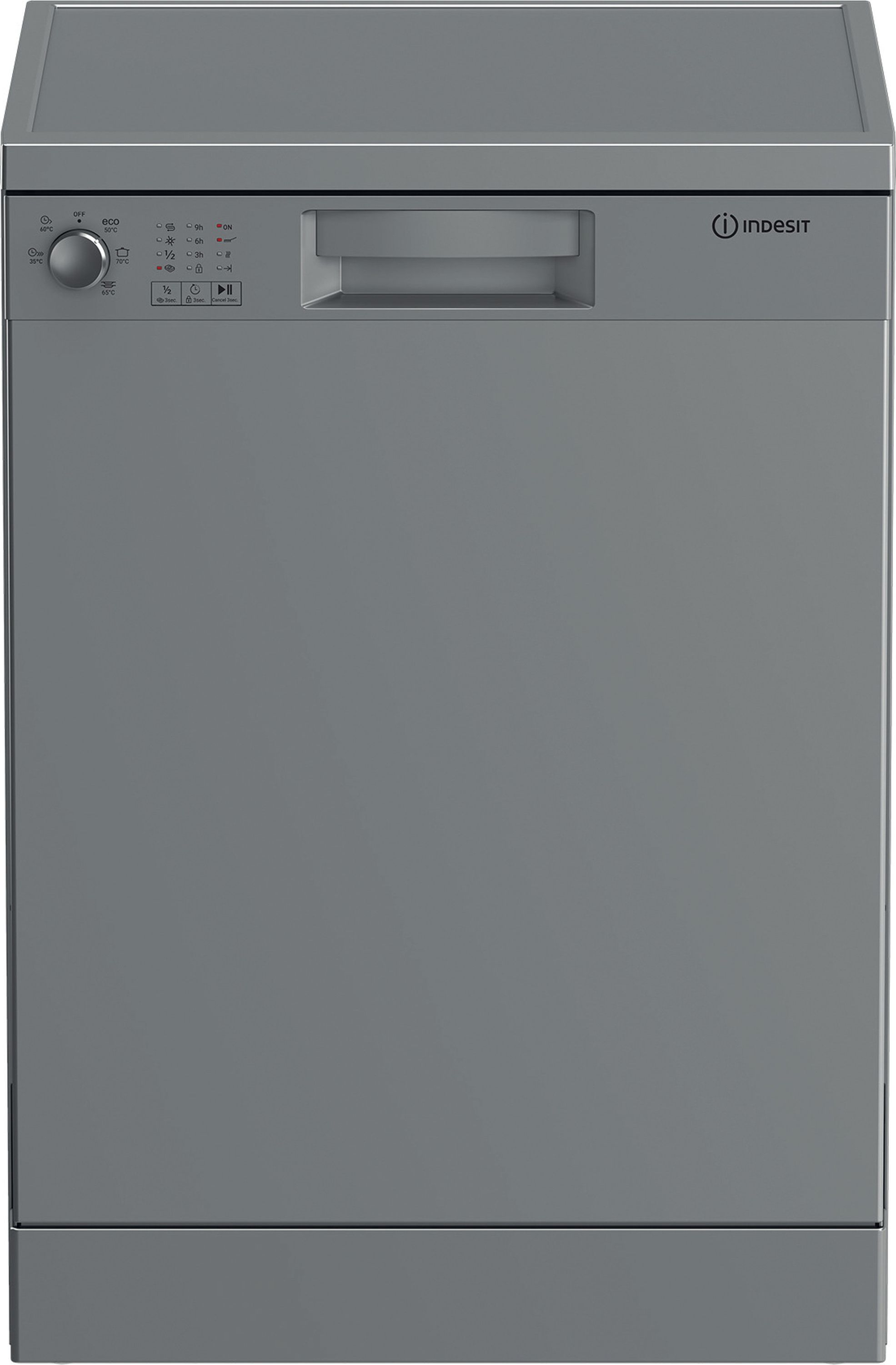 Image of Indesit IN2FE13DT9SUK Full Size Dishwasher - Silver - E Rated, Silver