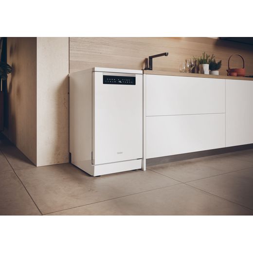 Haier I-Pro Shine Series 5 Slimline Dishwasher - White - Dishwasher in kitchen