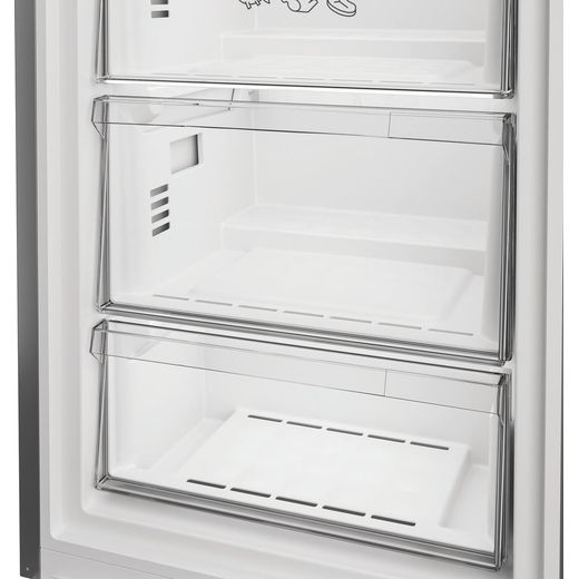 Hotpoint HPMFF 6312 XBR4UK 186cm Upright Freezer - Inox - close up drawers shot