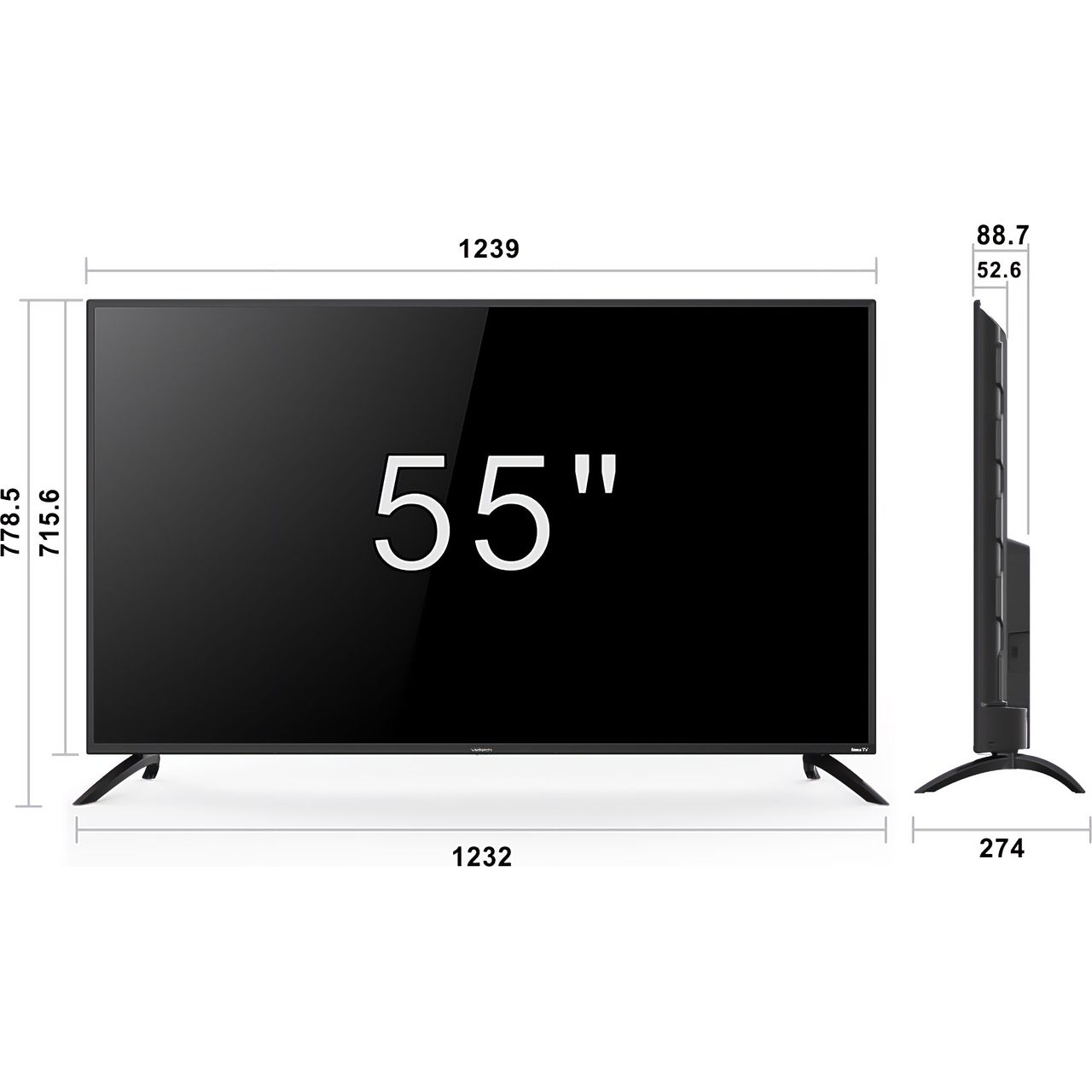 Veltech 55-inch 4K Ultra HD Smart Roku TV | UX230 | ao.com
