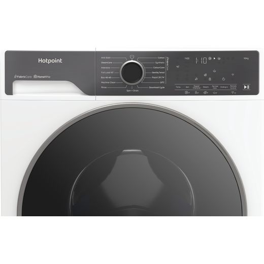 Hotpoint Fabic Care Pro HPA 105 CARE UK 10kg Washing Machine with 1400 rpm - White - Control panel shot 