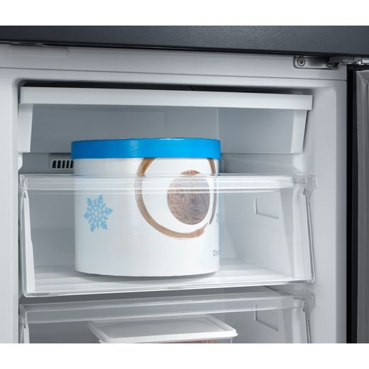 Midea 60/40 Frost Free Fridge Freezer - Silver - Icecream tub in freezer