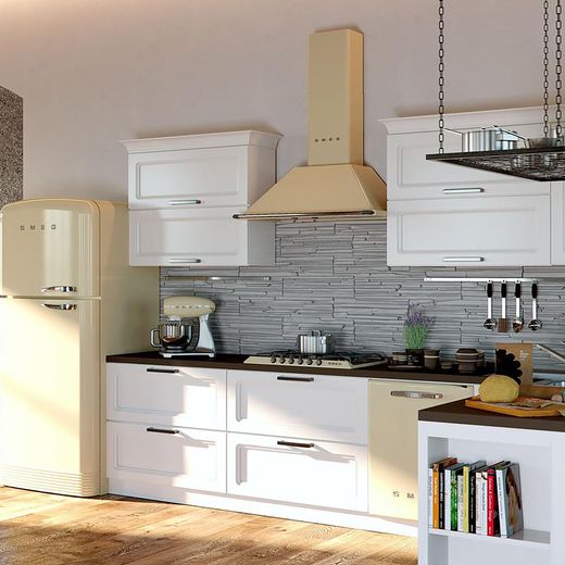 Smeg Victoria KT90PE 89 cm Chimney Cooker Hood - Cream