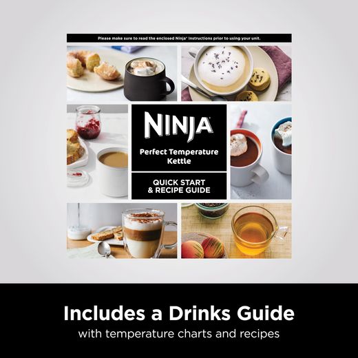 Ninja KT201UK Kettle - Stainless Steel - Annotation - Includes drinks guide
